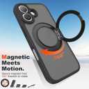 Compatible with iPhone 17 Case with Magnetic Ring Stand [Compatible with Mag-Safe] [Military-Grade Protection] 17 Phone Case 6.3",Black