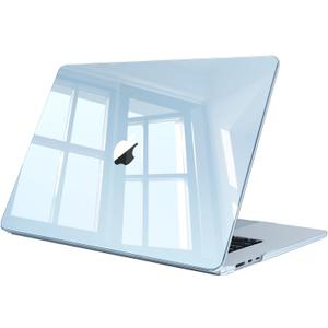 Fintie Case for MacBook Air 15 Inch A3241 A3114 A2941 (2023 2024 2025 Release) - Protective Snap On Hard Shell Cover for MacBook Air 15.3" M2 M3 M4 Chip with Touch ID, Sky Blue