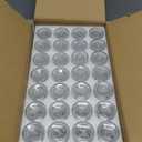 KEYWING 28 Pack 2oz Glass Shot Bottles with lids - Small Clear Jars for Ginger, Wellness Shots, Juice, Whiskey - Travel mini Reusable Wide Mouth bottles- Leakproof, Dishwasher Safe