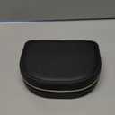 ProCase Travel Size Jewelry Box, Medium Portable Seashell-Shaped Jewelry Case, 2 Layer Jewelry Organizer in PU Leather for Women -Black (Medium - No Mirror)