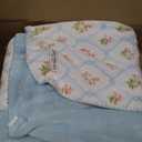 Laura Ashley - Plush Throw Blanket, 50x70, Soft and Warm with a Lightweight Feel, Reversible Trellis Floral Design, Pinfords Trellis Blue