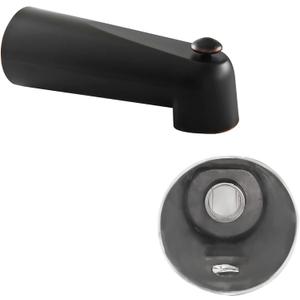 SENTO Oil Bronze Universal Bathroom Tub Spout with Diverter, Durable Heavy Duty Metal Bathtub Faucet with Shower Diverter - 7 Inches 1/2" IPS Inside Thread, Oil-Rubbed Bronze