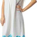 Casual Nights Women's Botanic Lace Short Sleeve Nightgown (XL)