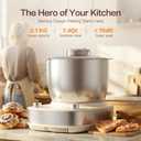 7.4QT Electric Dough Mixer with Timer & Fermentation, Dough Kneader Machine for Bread, Pizza, Pasta & Sourdough, Large Capacity Up to 2.1kg Dough, Hands-Free Kneading Machine for Home Baking