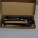 Trampoline Stakes U Shaped Anchors Heavy Duty Metal - Long Trampolines Ground Wind Stakes for Soccer Goals, Camping Tents, Garden Decoration (Black 8pcs 10inch)