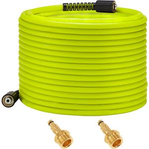M MINGLE Pressure Washer Hose 50 FT x 1/4", Kink Resistant Power Washer Hose with M22-14 Male Thread to Plug, Compatible with Karcher K2 K3 K4 K5 K6 K7, 3600PSI