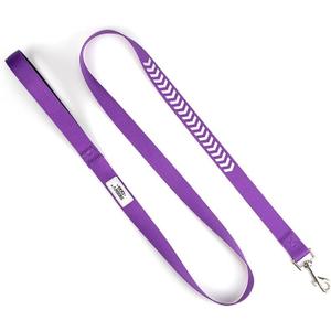 2 x Reflective Dog Leash Fix Length, Waist for Dog Walking, Running for Small &Medium Dogs with Reflective Strips Purple