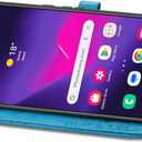 10 x Wallet Case for Samsung Galaxy S25 Ultra Case Leather Flip Folio Magnetic Shockproof Protective Cover with Card Slots and Lanyard Cover for Samsung Galaxy S25 Ultra. Mandala Blue