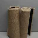 Artoid Mode Washable Non Slip Kitchen Rugs and Mats Set of 2, Rubber Backing Absorbent Kitchen Mats for Floor Front of Sink - 17x29 and 17x47 Inch (Linen)