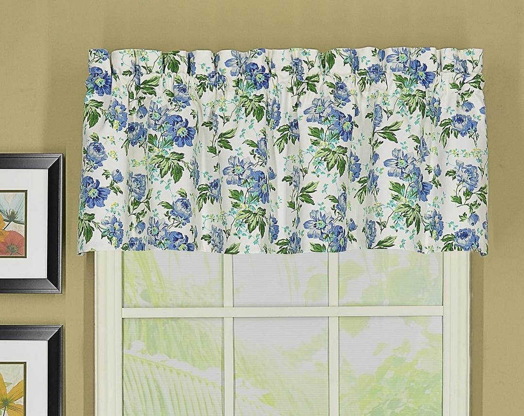 Today's Curtain Portsmouth Sailcloth Window Valance, 15-Inch, Blue