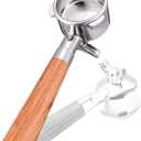 54mm Portafilter for Breville BES870/878/880 Series, Dual Spout Espresso Handle with Siam Rosewood Grip & 304 Stainless Steel Basket