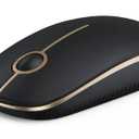 VssoPlor Wireless Mouse, 2.4G Slim Portable Computer Laptop Mouse with Nano Receiver Quiet Silent Optical Mice for Notebook, PC, Laptop, ComputerBlack