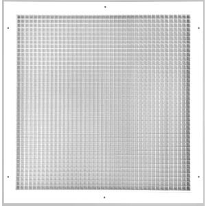 HVAC Premium 24'' x 24'' Cube Core Eggcrate Return Air Grille - Aluminum Rust Proof - HVAC Vent Duct Cover - White [Outer Dimensions: 25.75 x 25.75]