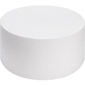 Hedume Round Foam Cake Dummy, 12 Diameter x 6 High Polystyrene Dummy Cake Decorating Display for Wedding Birthday Cakes, Crafting Modeling, Art Project Displays