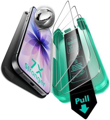 ESR 3 Pack 9H+ Glass for iPhone 17/iPhone 16 Pro Screen Protector, [Military-Grade Shatterproof], with AR Anti-Reflective Technology, Armorite Ultra-Tough Tempered Glass with Ultra Fit Tray