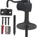 QCAA Solid Brass Door Stop, 3-15/16" Height, US10B ORB(Oil-Rubbed Bronze), Made in Taiwan, 1 Pack