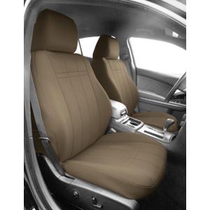 CalTrend Car Seat Cover for 1989 to 2002 Toyota Tacoma|4Runner|T100 - Beige, NeoSupreme - Front Sport Buckets Seat Covers - Easy to Install Waterproof Seat Covers with Beige Insert & Trim (1 Set)