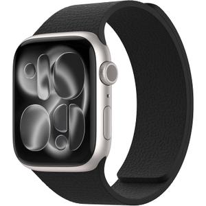 Magnetic Silicone Band Compatible with Apple Watch Band 42mm 41mm 40mm 38mm Series 11 10 9 8 7 6 5 4 3 & SE 3/2/1 Strong Magnetic Clasp, Waterproof & Adjustable (Black)