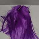 G&T Wig Purple Bob Wig with Bangs Short Straight Bob Bangs Wig Heat Resistant Synthetic Wigs for Daily Cosplay Costume Party (14 inches, Dark Purple)