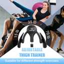 Thigh Trainer for Women, 15-70LB Adjustable Resistance Inner Thigh Exerciser for Pelvic Floor Muscle Repair, Thigh Trainer Kegel Exercise for Shaping, Yoga & Weight Loss at Home Gym