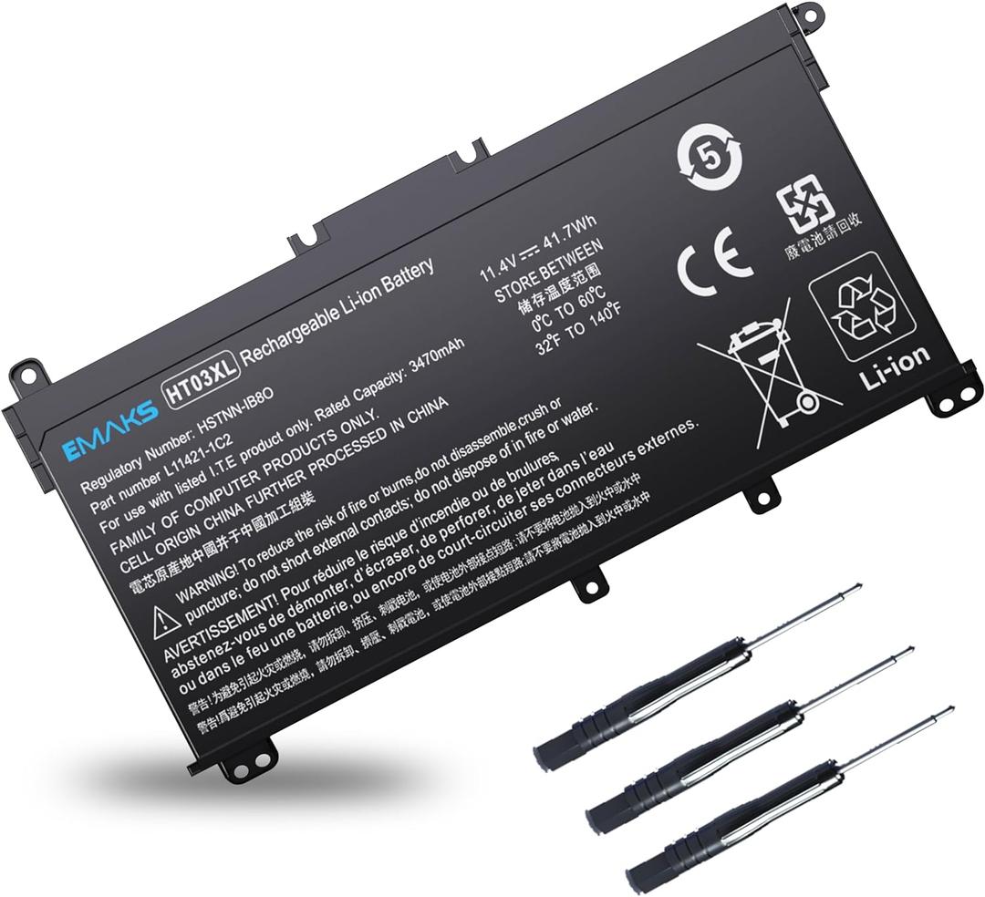 HT03XL Battery for HP Pavilion 14 14-CE 14-CF 14-CM 14M-DH 14-DQ 14-FQ:14m-dh1003dx 14-dq0040nr 14-cf2112wm cf1015cl 15-CW 15-DA 15-DB 15-DW 15-EF 17-BY 17-CA HSTNN-DB8R DB8S IB80 IB8O LB8L LB8M UB7J