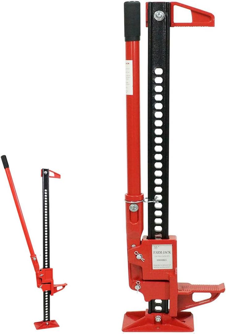 3Ton High Lift Farm Jacks 60Inch-6600LBS Off Road Jack, Heavy Duty Bumper Jacks, All Fit Tall Utility Farm Jack for Tractor, Truck, SUV, ATV,UTV