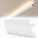 moonoom 10 Pack 39 Ft Ceiling Crown Molding Trim, High Impact Ceiling Decorative Moulding, Room Top Light Strip Crown Molding for Ambient Home Bedroom Living Room Lighting (Style B)