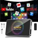 Dokjuan 4in1 Wireless CarPlay Adapter 2025 Ai Box Carplay 4K HDMI Out to TV/PC/Car, Dual 5G WiFi Split Screen, Plug & Play for OEM Wired CarPlay/Android Auto Cars