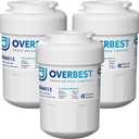 Overbest OB6013 Refrigerator Water Filter, Replacement for GE® MWF®, 3 Pack | Replacement for Smartwater® MWFP, MWFA, GWF, HDX FMG-1, WFC1201, GSE25GSHECSS, Kenmore® 9991, RWF1060
