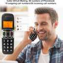 Ornin D1004 Cordless Phone for Home, ECO Technology, 1.6 Amber LCD Display, Caller ID, Big Buttons, Speakerphone(Twin Pack)