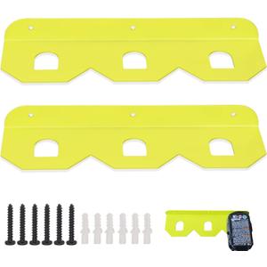 Fennoral Battery Holder/Battery Wall Mount Rack for Ryobi 18V Battery, for Ryobi 18V Battery Installation with 3 Slots, Included Screws and Dry wWall Anchors - Fruit Green(2)