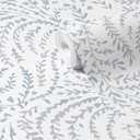 Peel and Stick Wallpaper Boho Wall Paper Peel and Stick Modern Watercolor Gray Blue Wallpaper for Bedroom 17.3"x118"