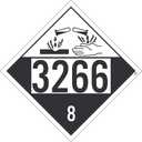 4 x NMC DL185TB 3266 8 Corrosive Dot Placard Sign