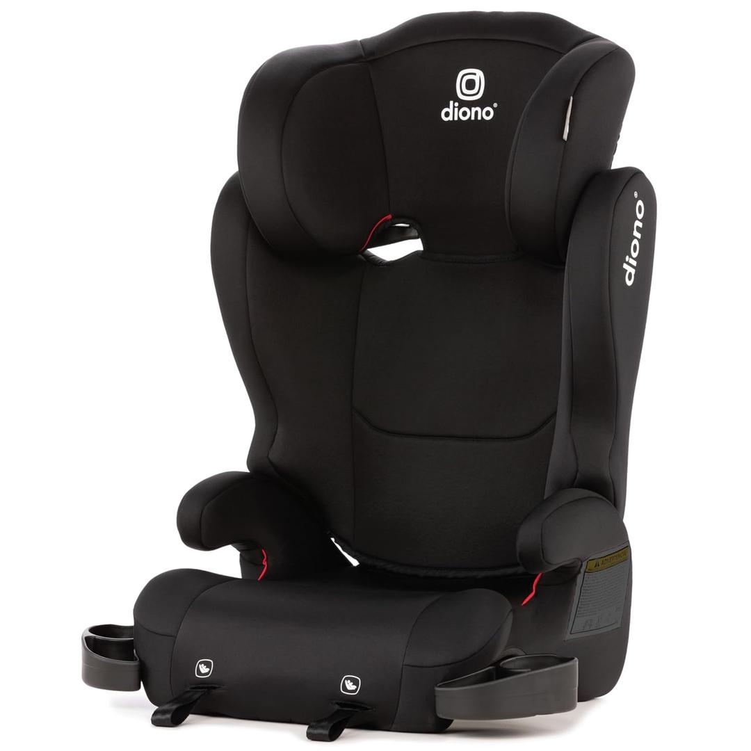 Diono Cambria 2 XL, Dual Latch Connectors, 2-in-1 Belt Positioning Booster Seat, High-Back to Backless Booster, Space and Room to Grow, 7 Headrest Positions, 8 Years 1 Booster Seat, Black, Manufactured in 12/28/2025