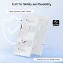 [UL Listed] Cable Matters 10-Pack Low Profile 2-Port Keystone Jack Wall Plate, RJ45 Wall Plate for Keystone Jacks in White