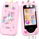 Kids Smart Phone for Girls, Christmas Birthday Gifts for Girls Age 3-10,Kids Toys Cell Phone, Toddler Learning Play Toy Phone with Dual Camera, Game, Music Player (Light Pink)