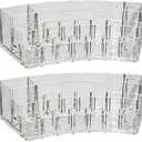 Acrylic Cosmetic Organizer Jewelry Makeup 19 Compartment Holder Vanity Storage Acrylic Container Lipstick Brush Stand Case Skincare Stationary Desk Dresser Display Beauty Products Divided Sections