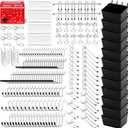 300-Piece Pegboard Hook Set, Pegboard Organizer Accessories for Hanging, Durable Metal Hooks for Tool Organization, Garage, Workshop, and Craft Storage