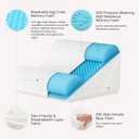 Adjustable Wedge Pillow Set for After Surgery, 4PCS, White/Dark Grey, 9&12 Inch + 2 Head Pillow
