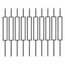 S11 Wrought Iron Balusters Set of 10 Decorative Metal Deck Balusters Single Rectangle - 1/2-inch Hollow Iron Spindles Satin Black Metal Railing