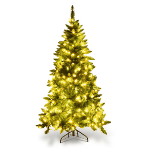 5-ft Pre-lit Pencil Artificial Christmas Tree with Clear LED Lights