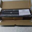 Double Curtain Rod, 1 Inch Black Extra Long Dual Curtain Rods 72 to 144 Inch with Aluminium Modern End Cap Finial, Adjustable Heavy Duty Window Treatment Rods, Telescopic Metal Double Drapery Pole Set