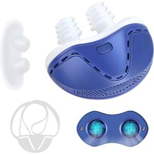 Anti Snoring Devices, Double Vortex Snoring Solution, Effective Snoring Prevention, Mini Stop Snoring Devices, Adjustable Wind Speed, Suitable for All Nose Shapes and Both Men and Women, E22-02 (1PC, Blue)