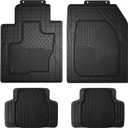 SmartFit SUV/Crossover Floor Protector, Universal Floor Mats for SUVs and Crossovers, All-Season & Heavy-Duty Mats, Trim to Fit for Full Coverage, Premium Quality and Easy to Clean, Black (4-Piece)
