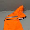 Dog Raincoat Waterproof Reflective Slicker - Lightweight Breathable Hooded Poncho Rain Coat Jacket with Adjustable Belly Strap and Leash Hole for Small Medium Large Dogs (Large, Orange)
