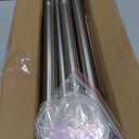 Silver Long Curtain Rod Tension Shower Curtain Rods 30 to 120 inch Adjustable Heavy Duty Rods for Bathroom Windows Outdoor Spliced Telescopic Design No Drill No Slip Stainless Steel