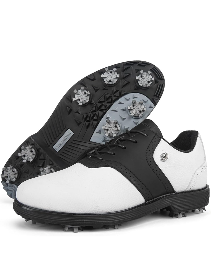 Spikes Golf Shoes Men Professional Golf Shoes Waterproof Walking Footwears for Golfers Outdoor Gym Sneakers 10