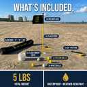 Set Beach Golf Putting Game | Outdoor Beach Golf Game for Sand | Beach Golf Set with 2 Putters, 2 Cups, Flags, 6 Golf Balls & Travel Bag