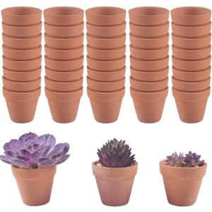 NWFashion 100pcs 1inch Terracotta Pot Clay Ceramic Pottery Planter Flower Pots with Drainage Holes for Indoor Outdoor Plants DIY Craft
