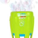 Maxx Bubbles Super Bubble Jet, Portable Automatic Bubble Machine for Kids, High Output Outdoor Fun Toy with Bubble Solution Included, Green